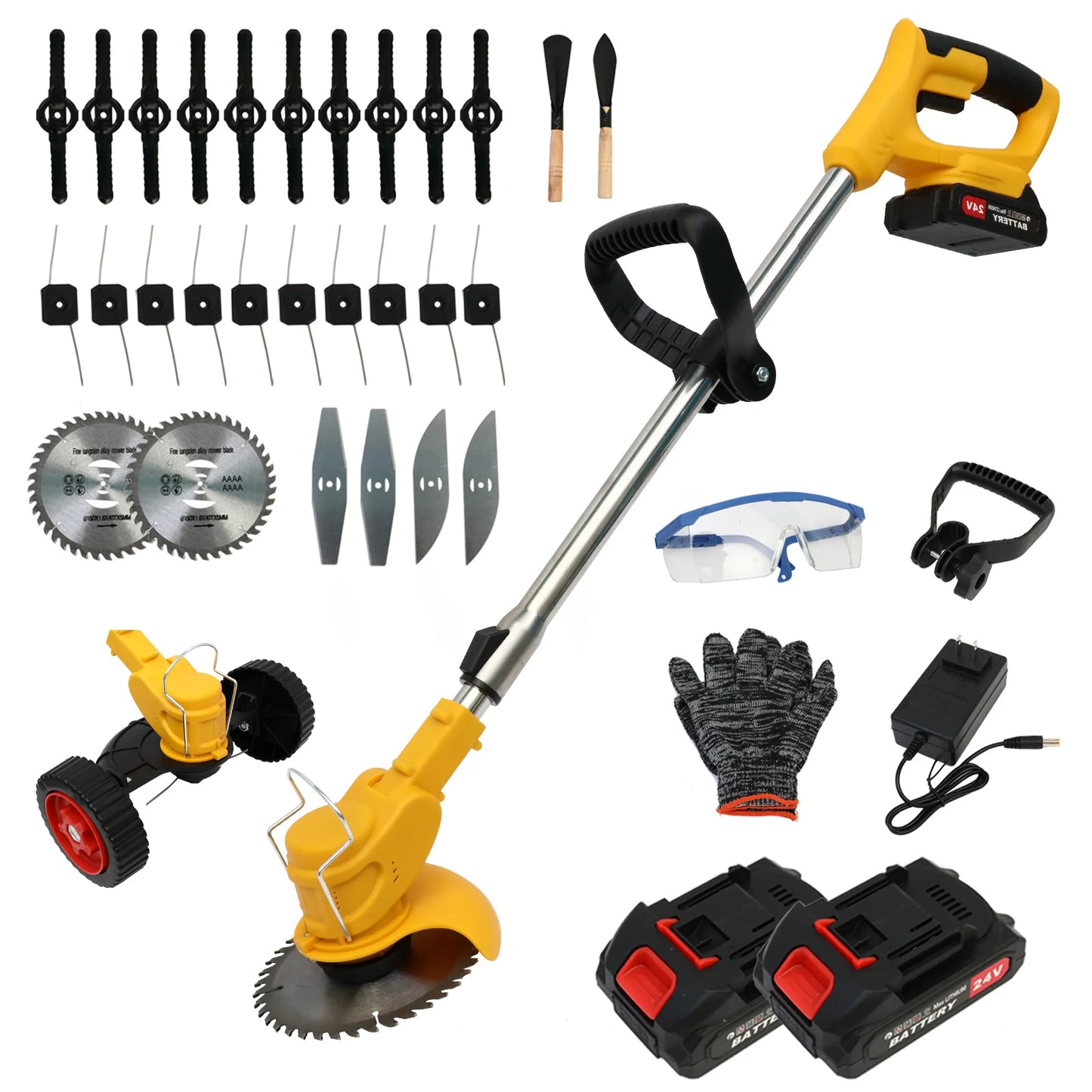 Cordless Grass Trimmer Electric Lightweight with Lithium-ion Batteries