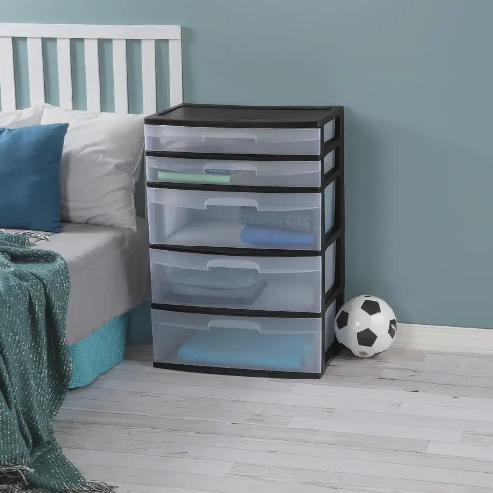 Plastic Wide Tower Organizer Storage Unit