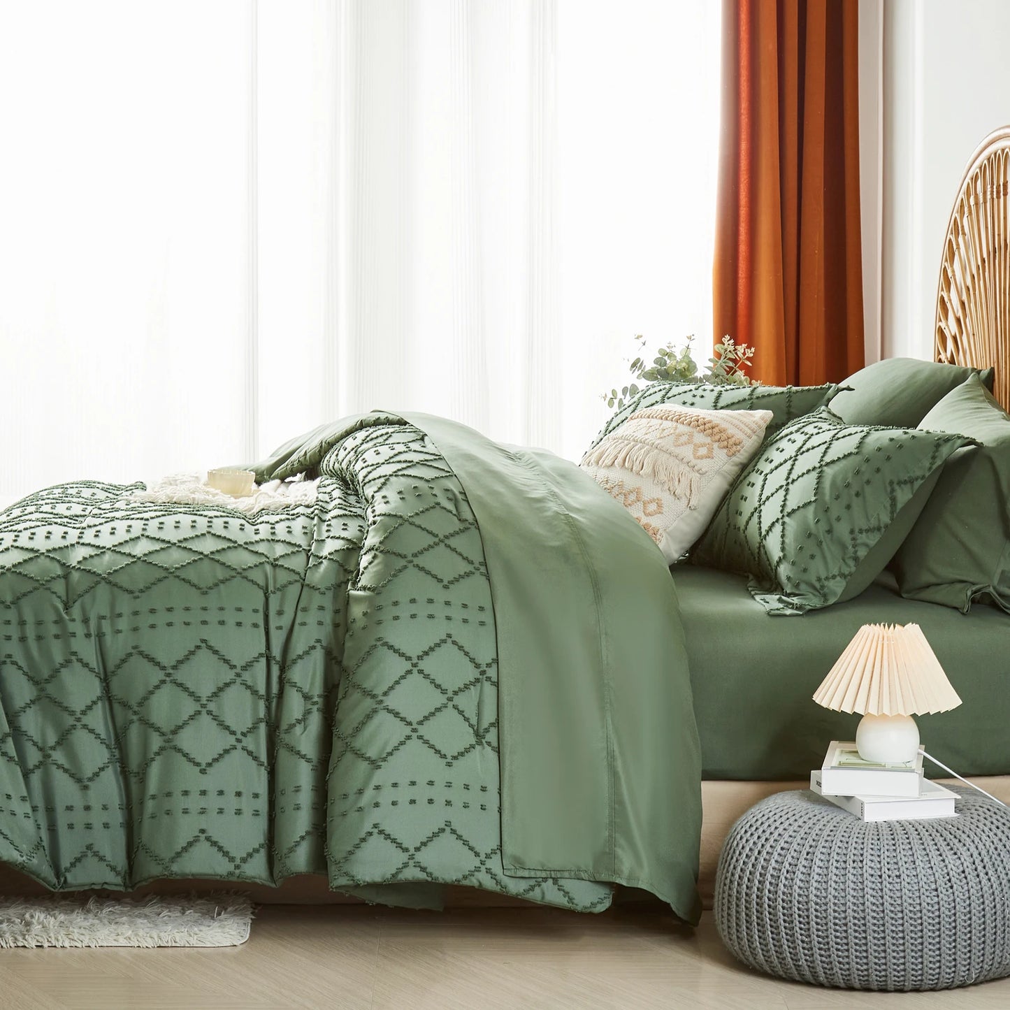 Tufted Boho Comforter Set