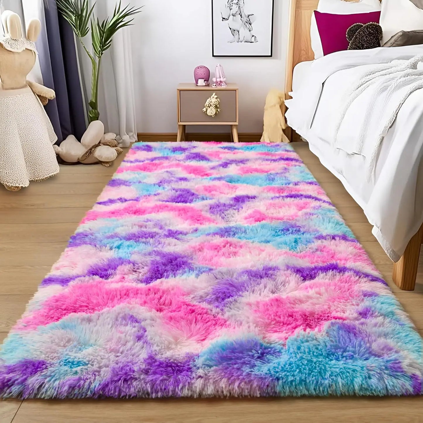 Bedroom Fluffy Fuzzy Runner Soft Rugs
