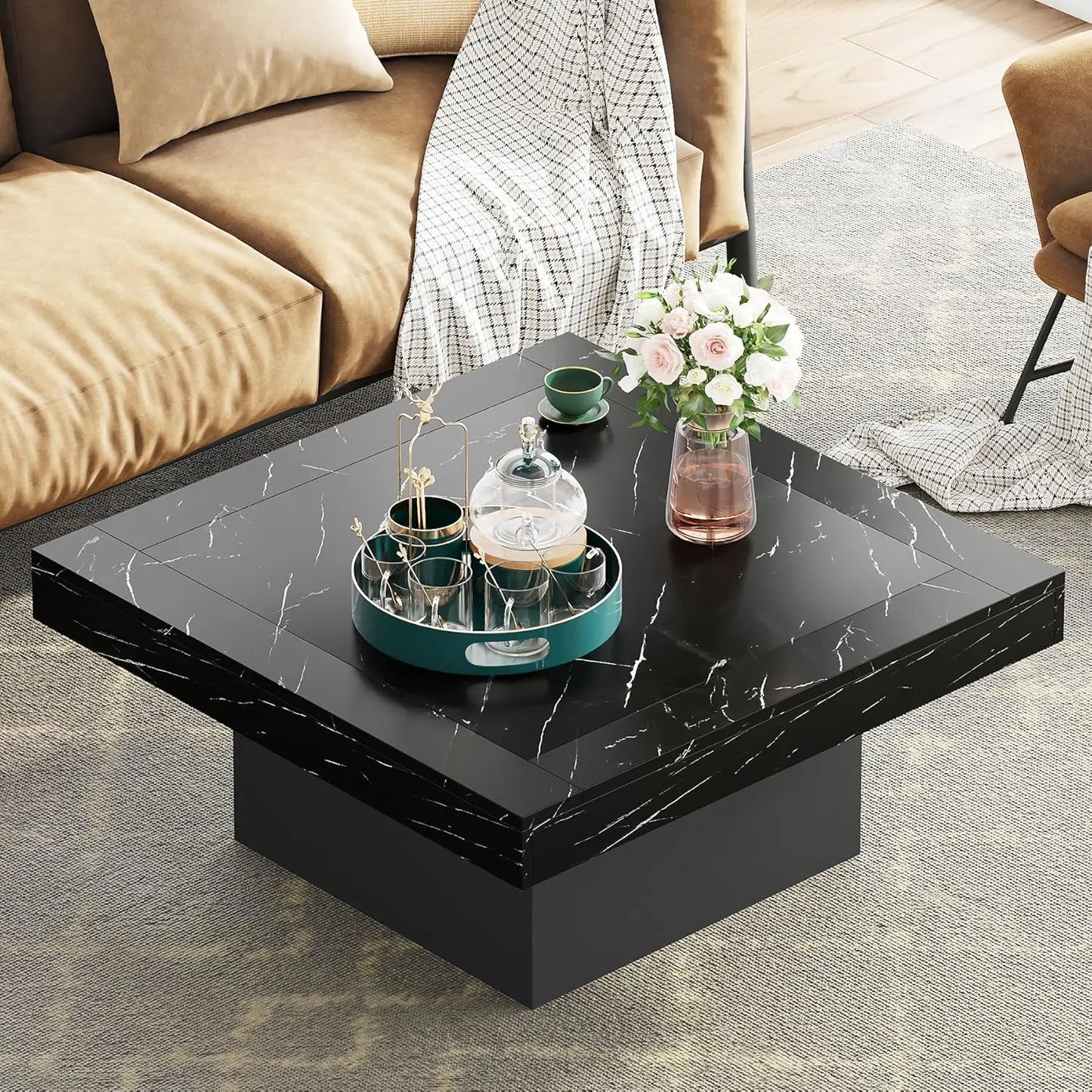 LED Square Coffee Table