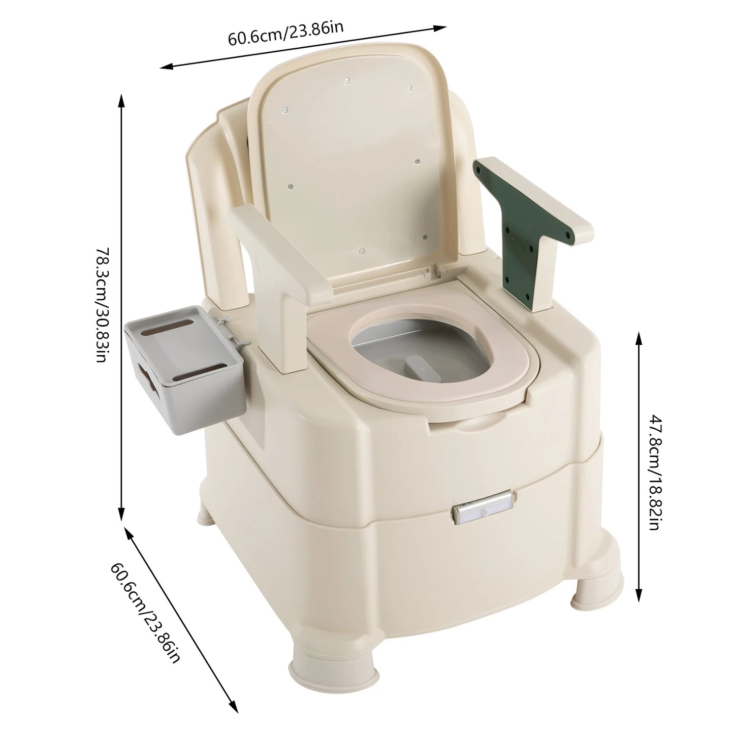 Bedside Commode With Sensor Night Light