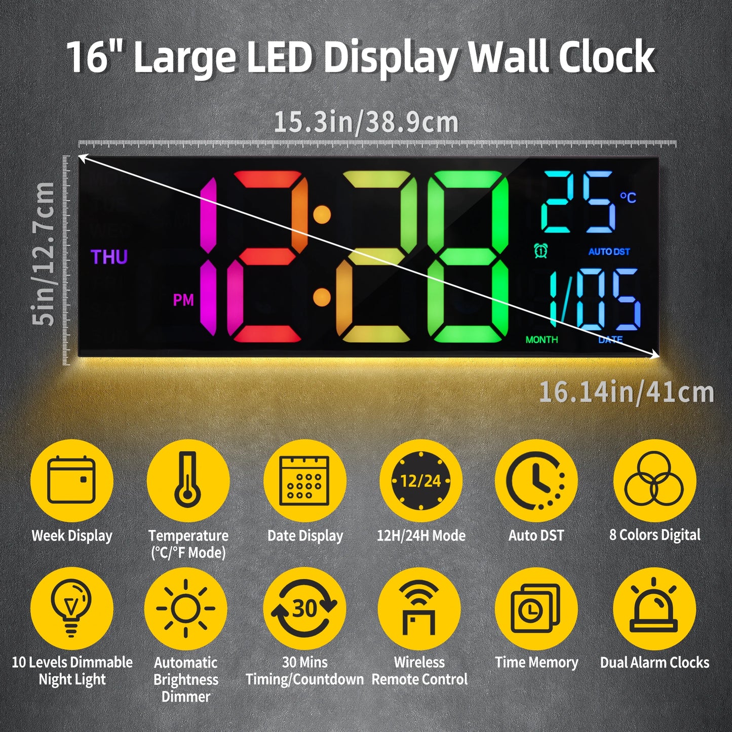 Big LED Display with Remote Clock