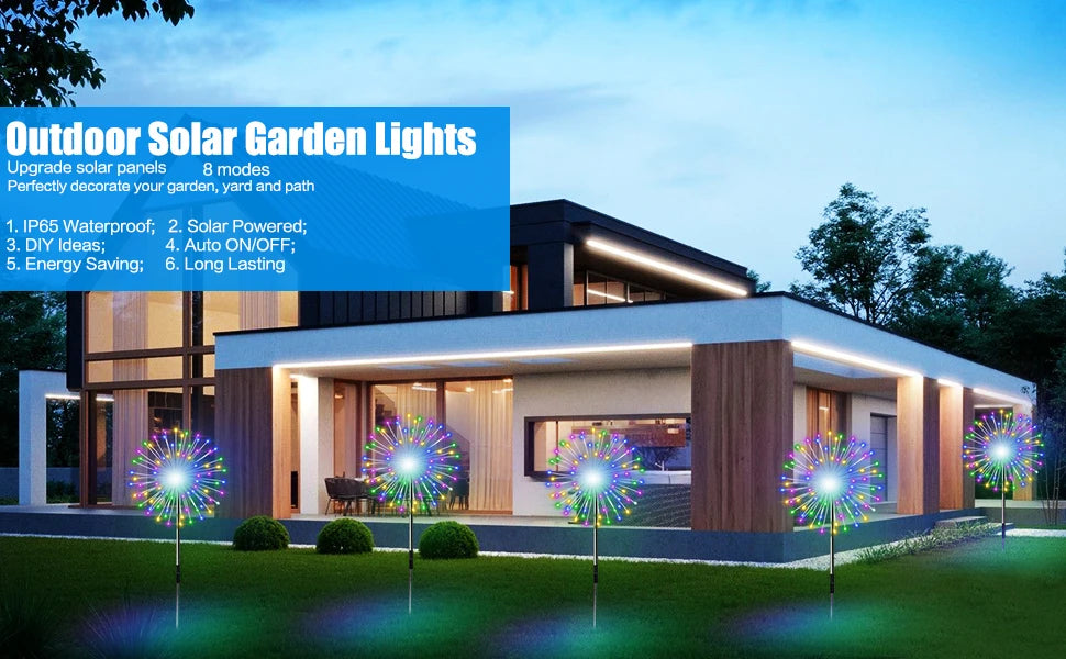 Patio Solar Firework String Lights