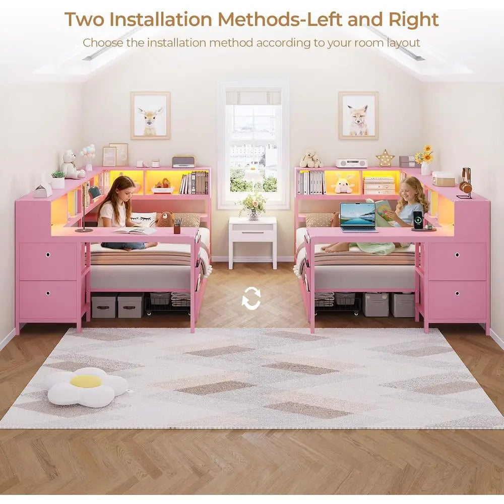 Twin Bed with Desk