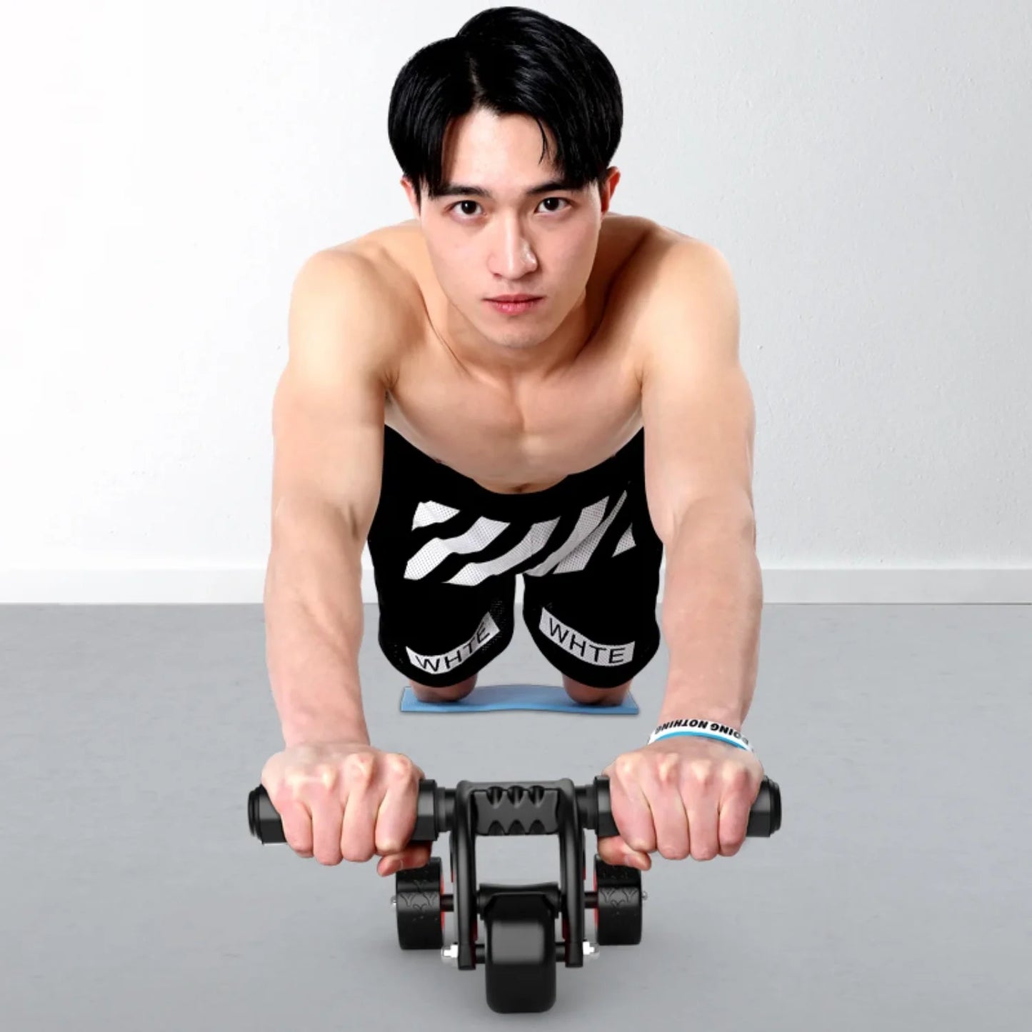 Four Wheel Abdominal Ab Roller Fitness Exercise Equipment