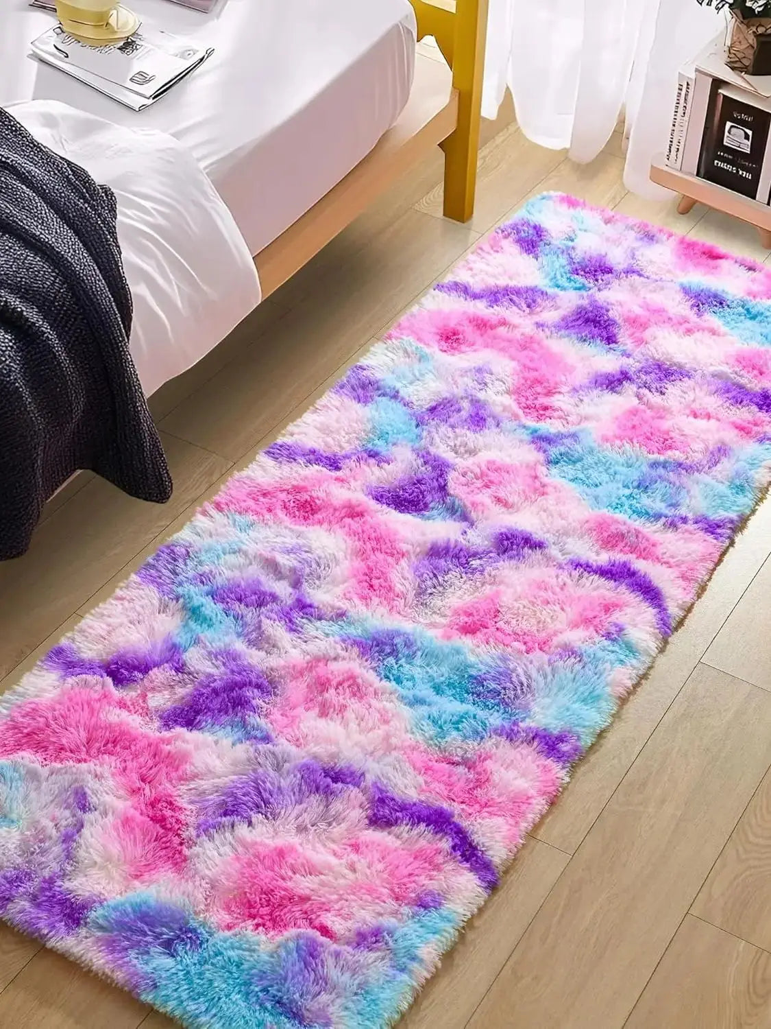 Bedroom Fluffy Fuzzy Runner Soft Rugs