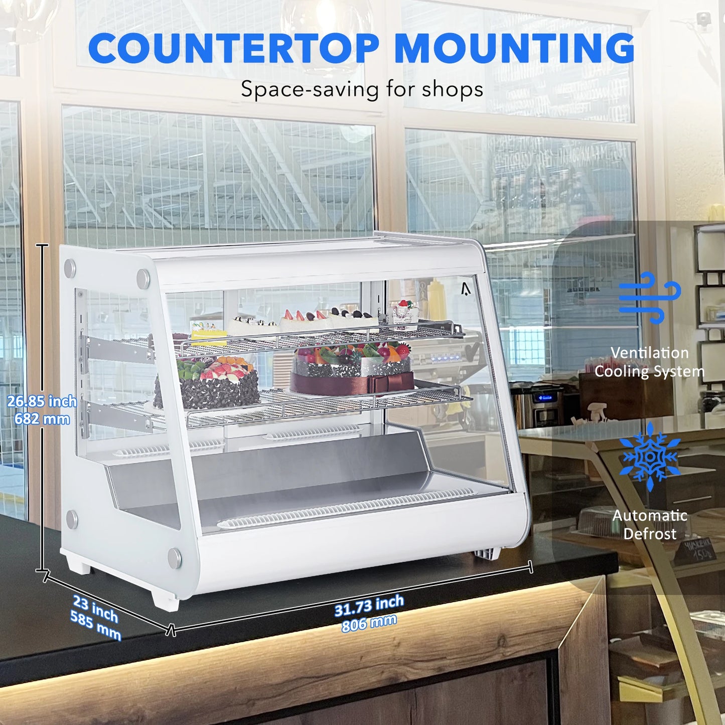 Display Counter top Refrigerator Case