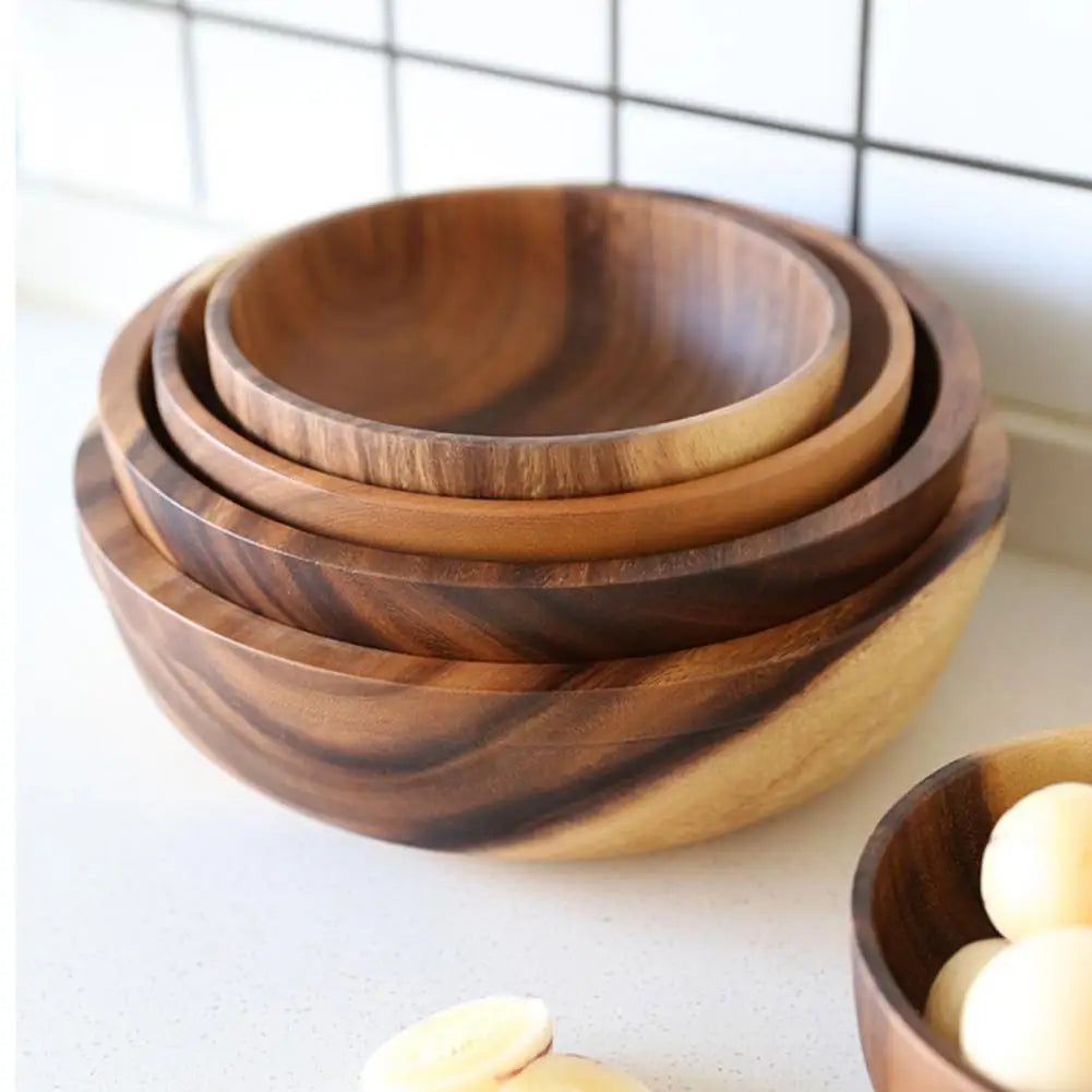 Practical Wooden Soup Bowl