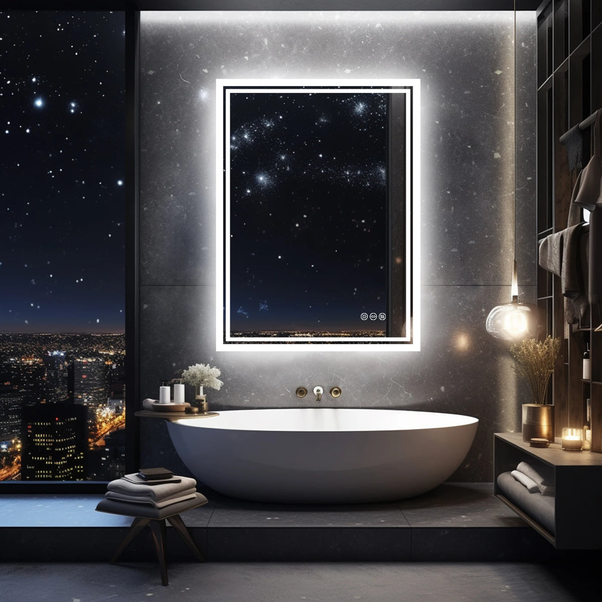 Vanity Mirror with Dimmable Lights