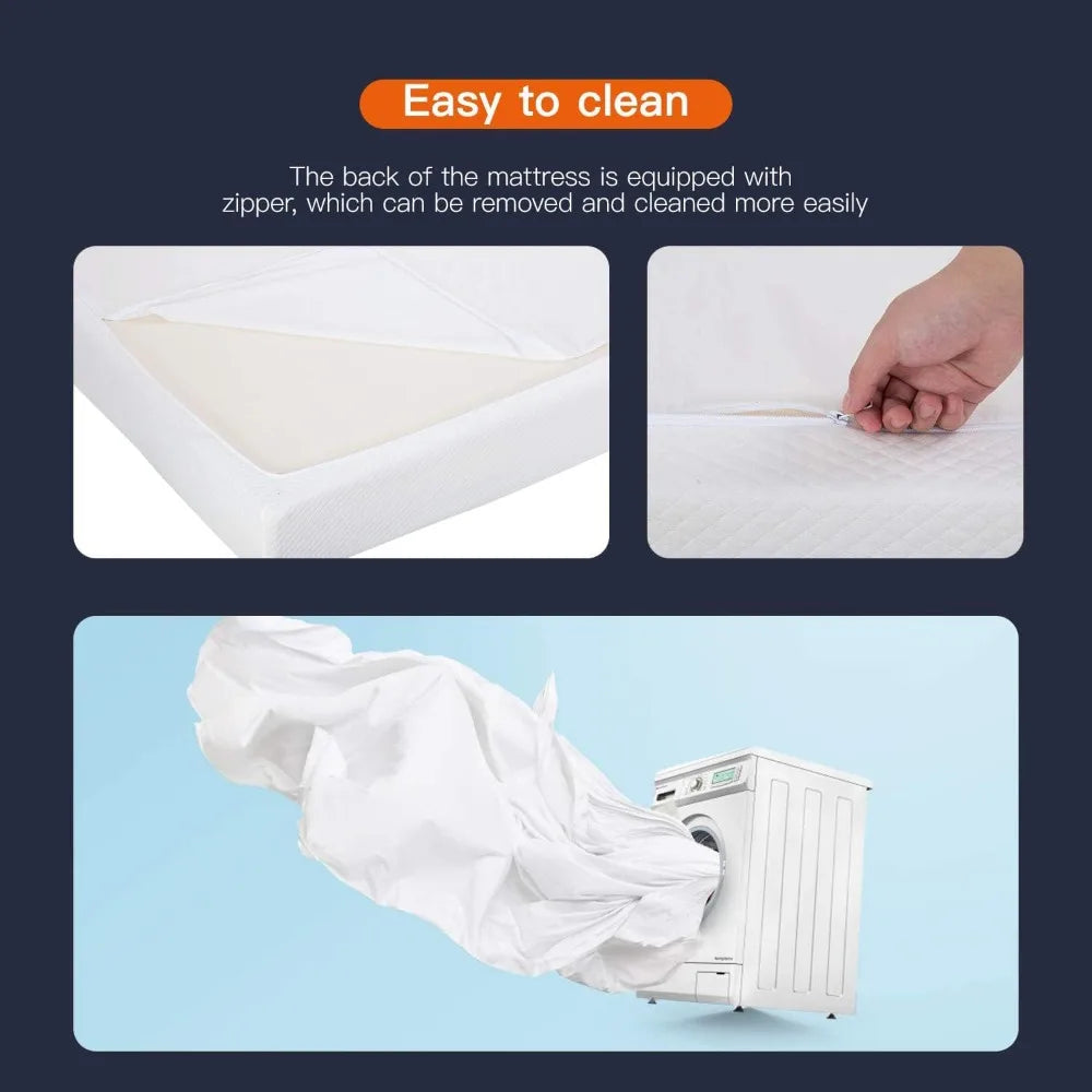 Mattress Gel Memory Foam for Cool Sleep & Pressure Relief