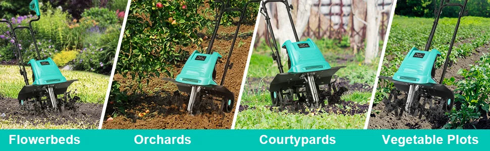 Garden Electric Rototiller Cultivator for the Yard