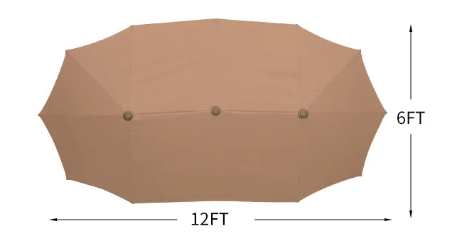 Outdoor Double-Sided Extra Large Table Umbrella