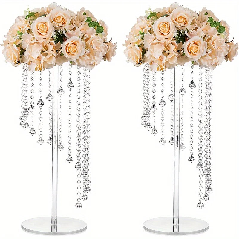 Tall Acrylic Vase Flower Decoration