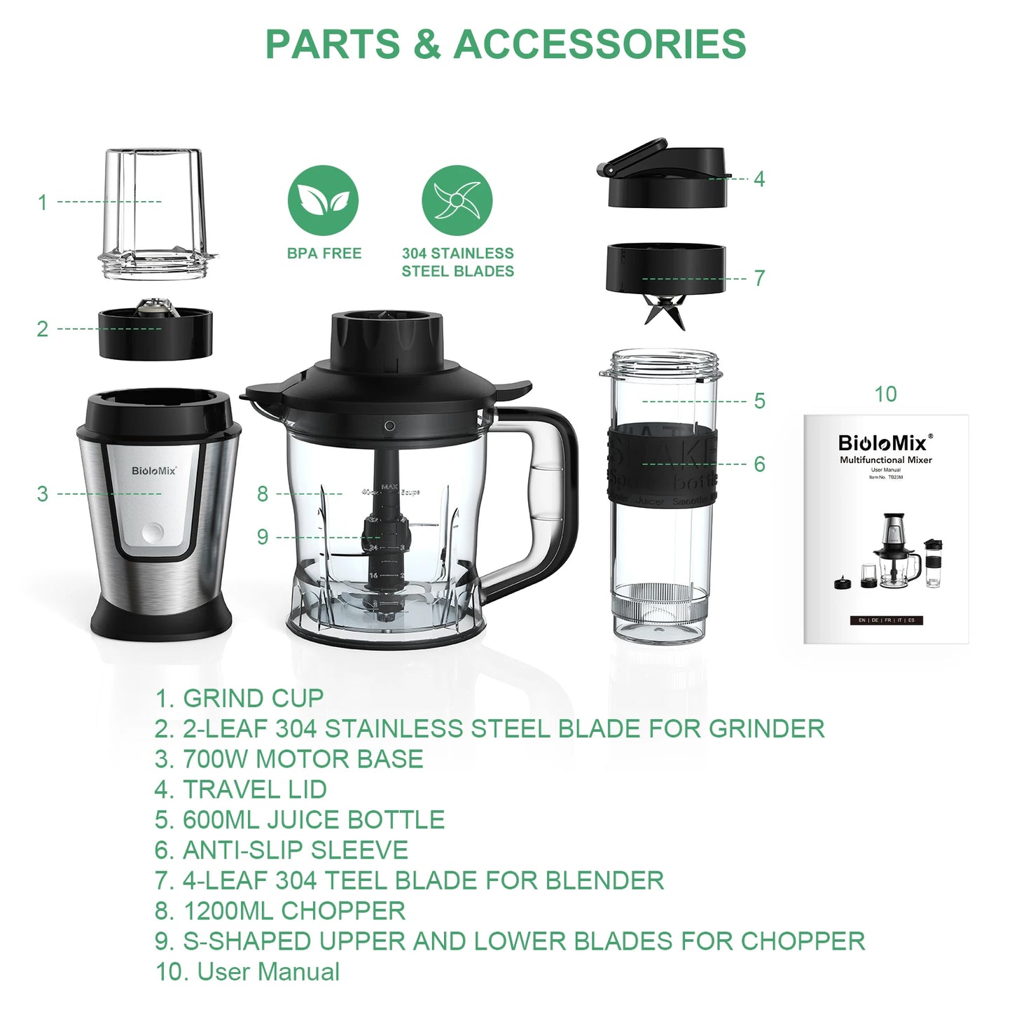Multifunctional Portable Food Processor