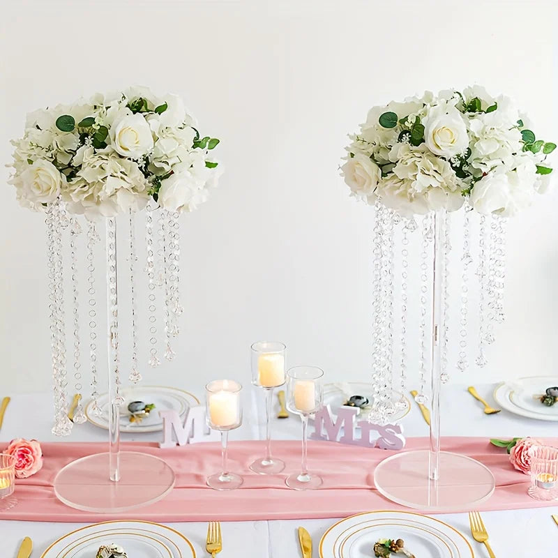 Tall Acrylic Vase Flower Decoration