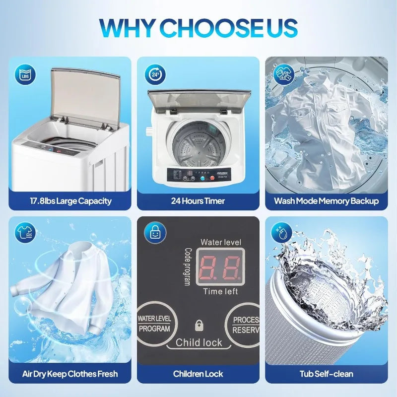 Full Automatic Washing Machine and Portable Dryer Set