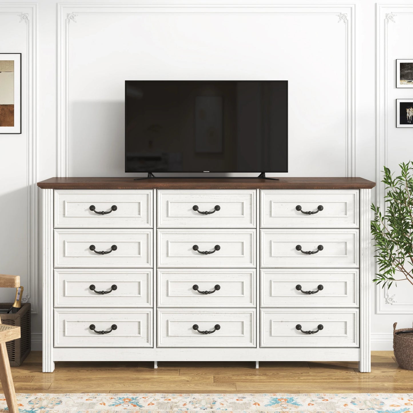 Bedroom Large Dresser with 12 Drawers