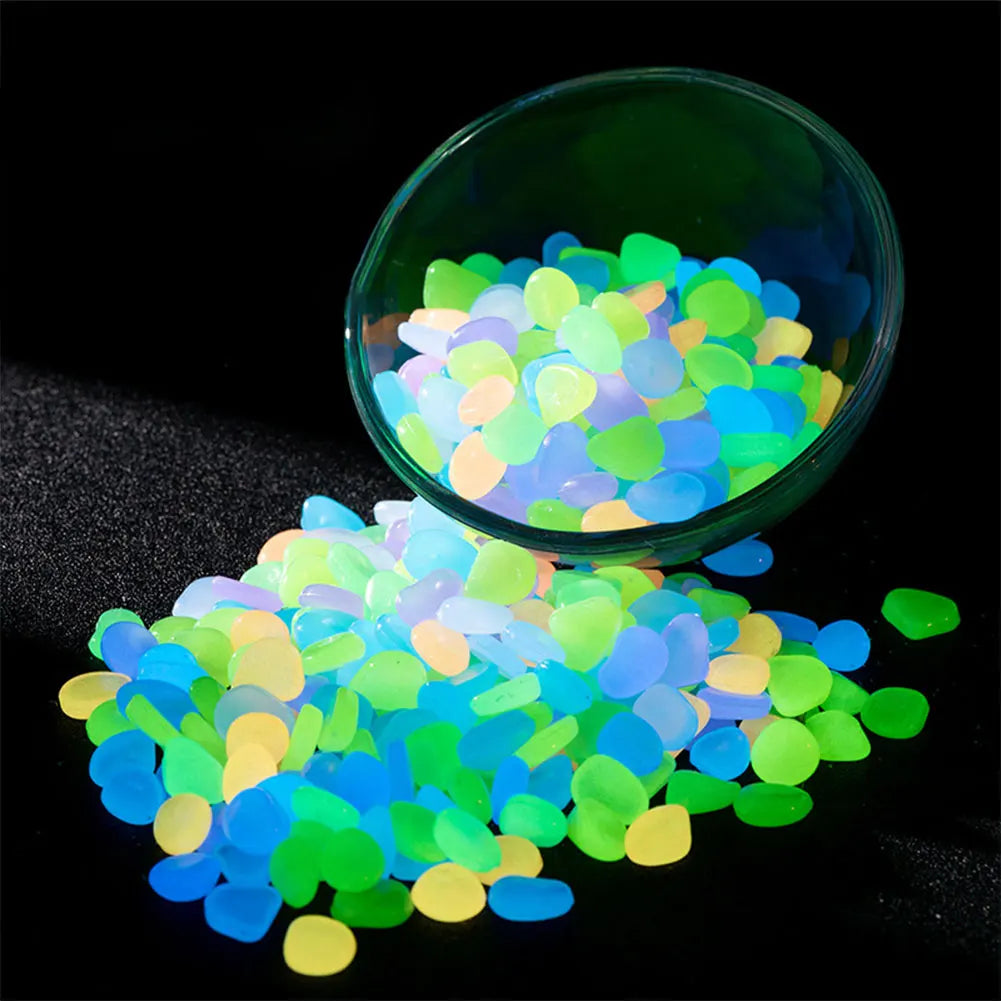 Garden Glow In The Dark Pebbles Stones Rocks For Yard And Walkways Decor