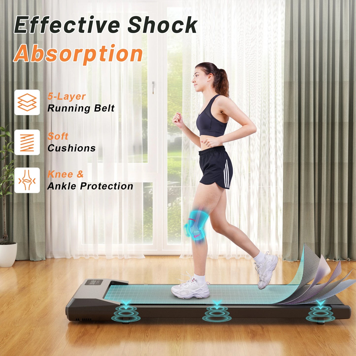 Extended Belt Treadmill Data Monitor Walking Pad