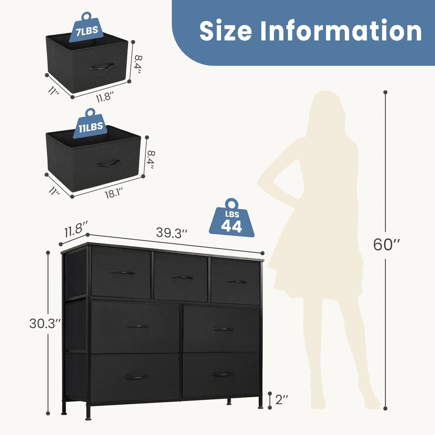 Bedroom Dresser/Drawers Organizer/Chest Furniture