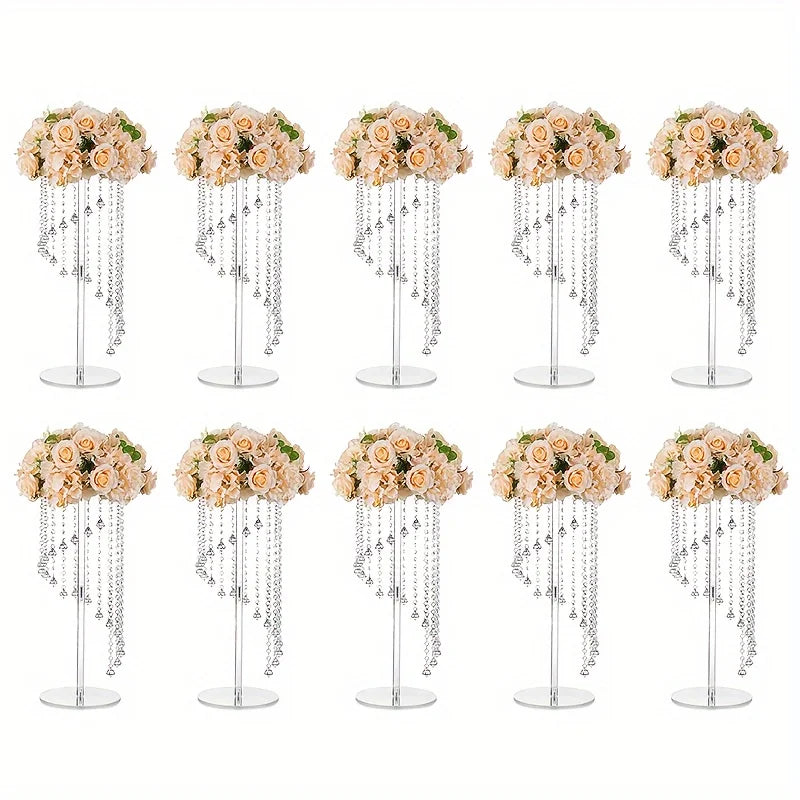 Tall Acrylic Vase Flower Decoration