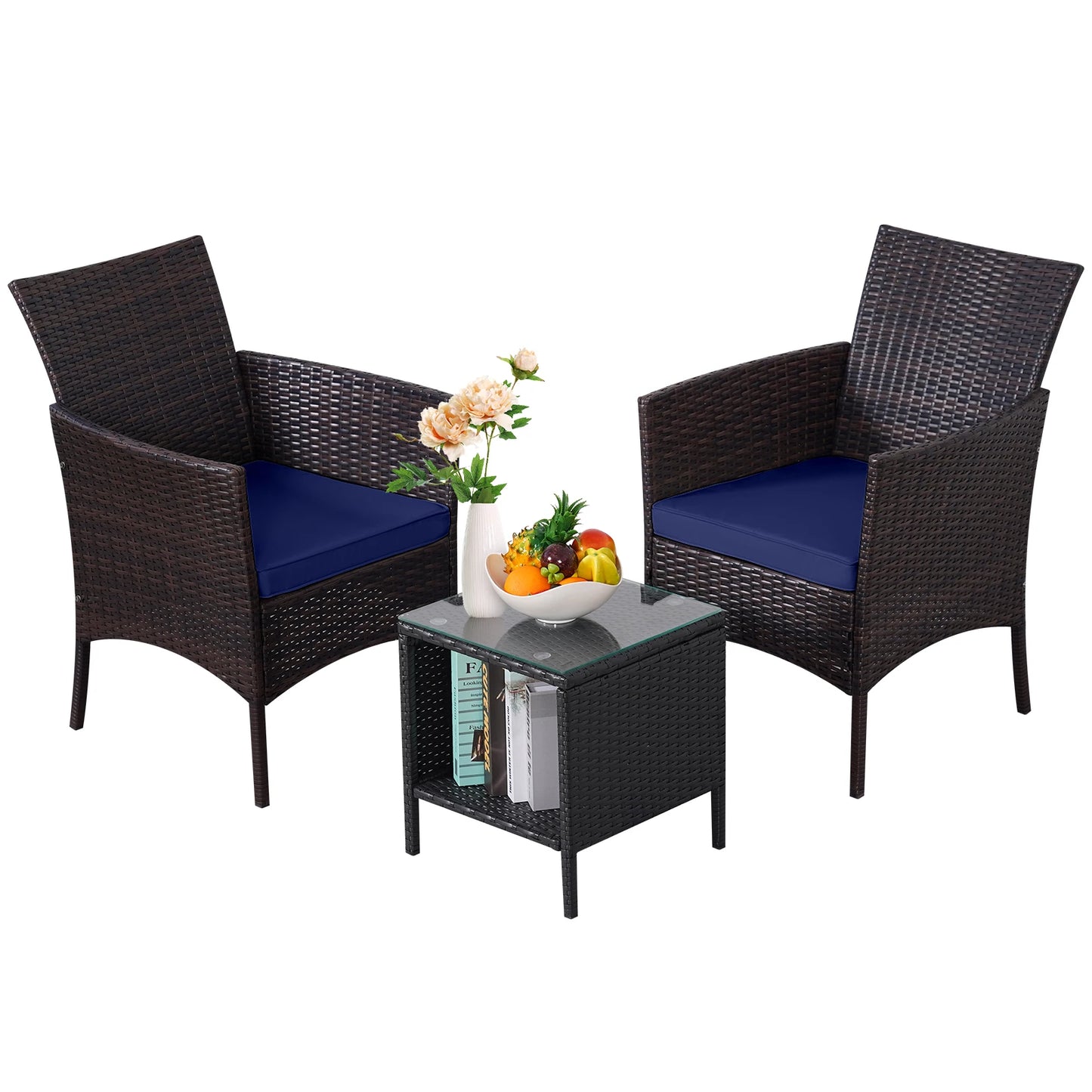 3-Piece Bistro Set Outdoor Patio Furniture