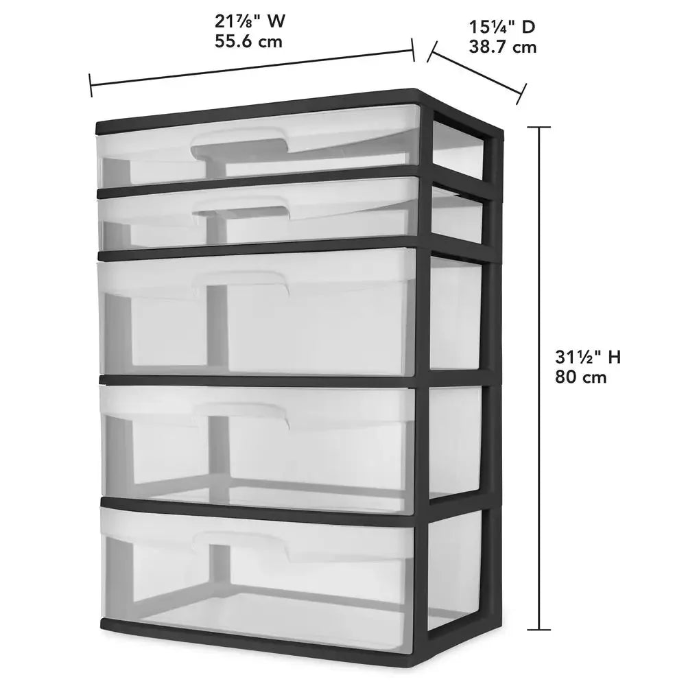 Plastic Wide Tower Organizer Storage Unit