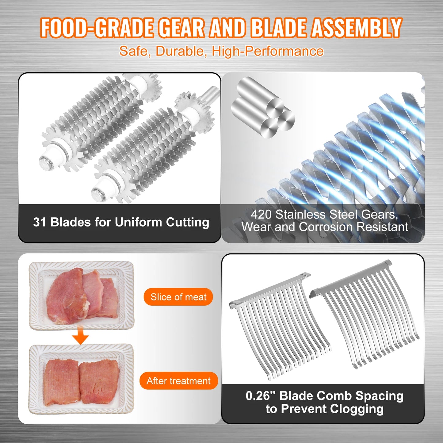 Heavy Duty Stainless Steel Commercial Meat Tenderizer
