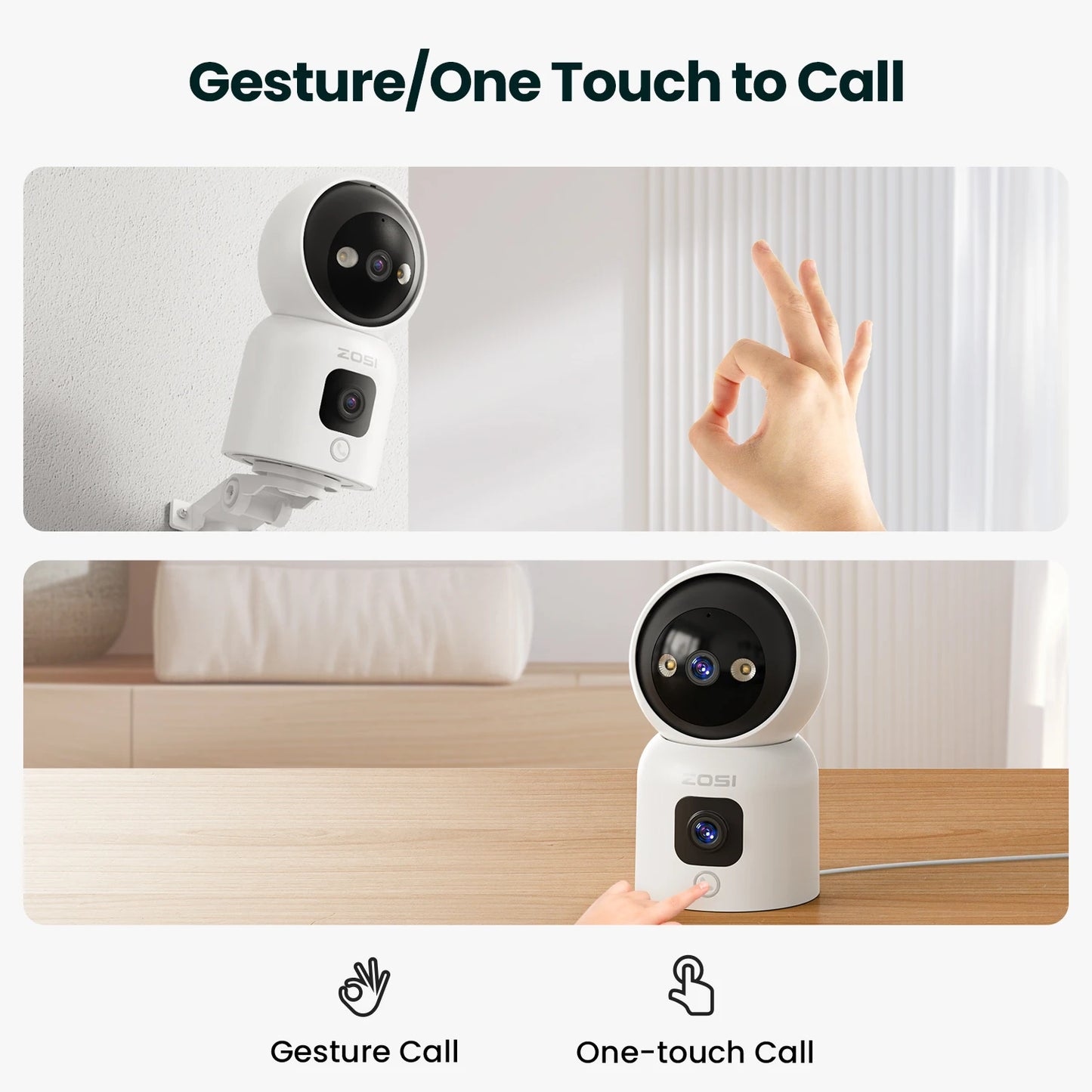 Dual-Lens Indoor Security Camera