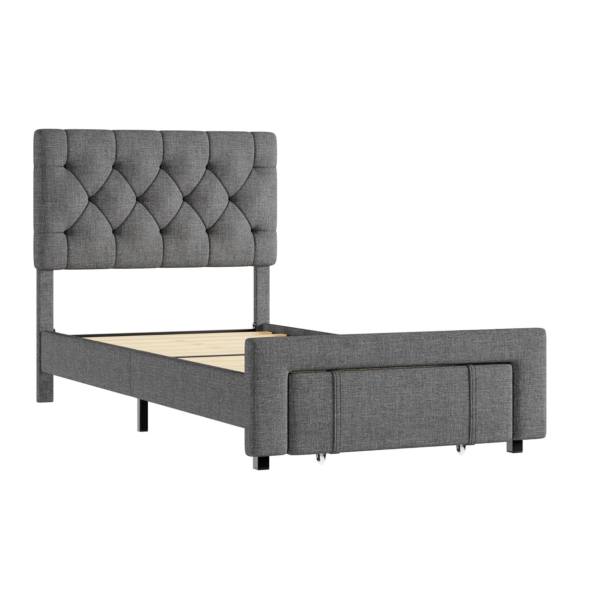 Platform Bed Frame With Storage Drawers,