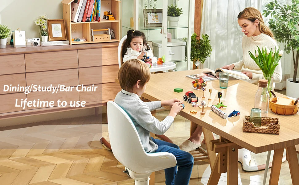 Baby High Chair with Adjustable Seat Heigh