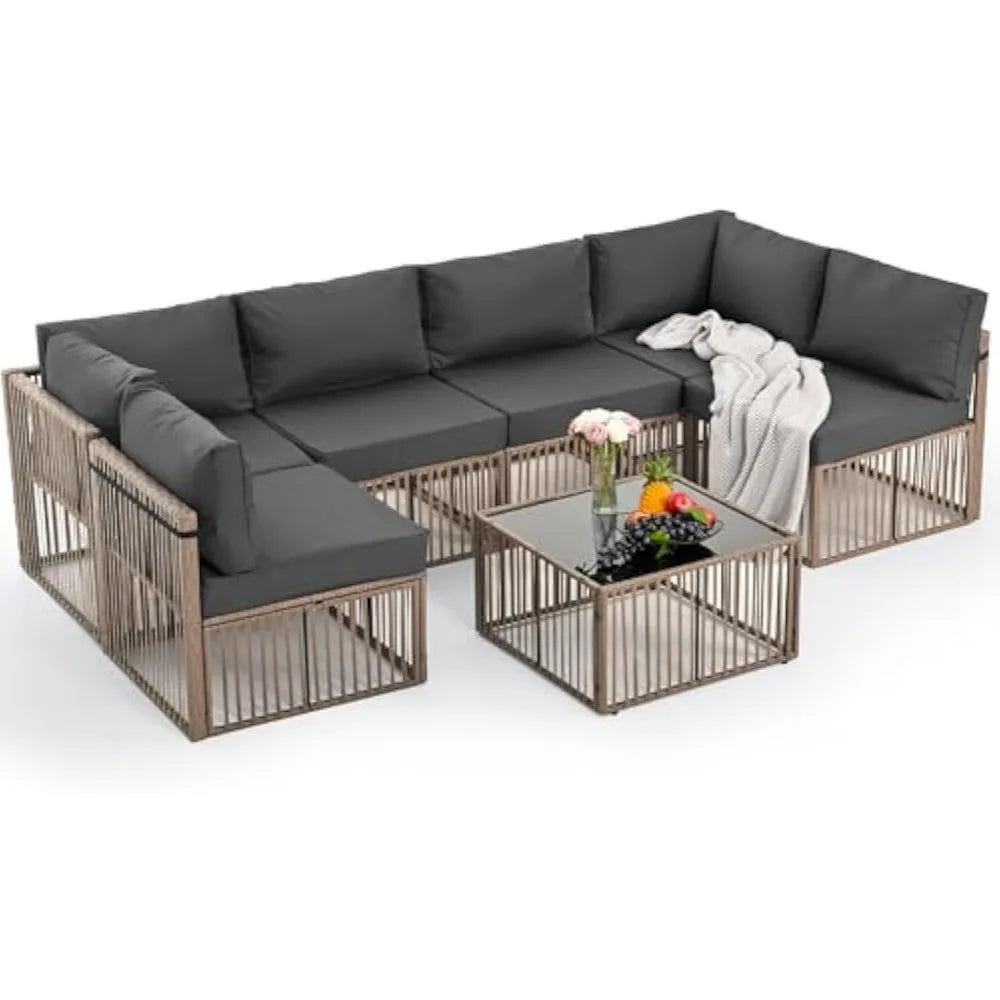 All-Weather PE Rattan Patio Conversation Set