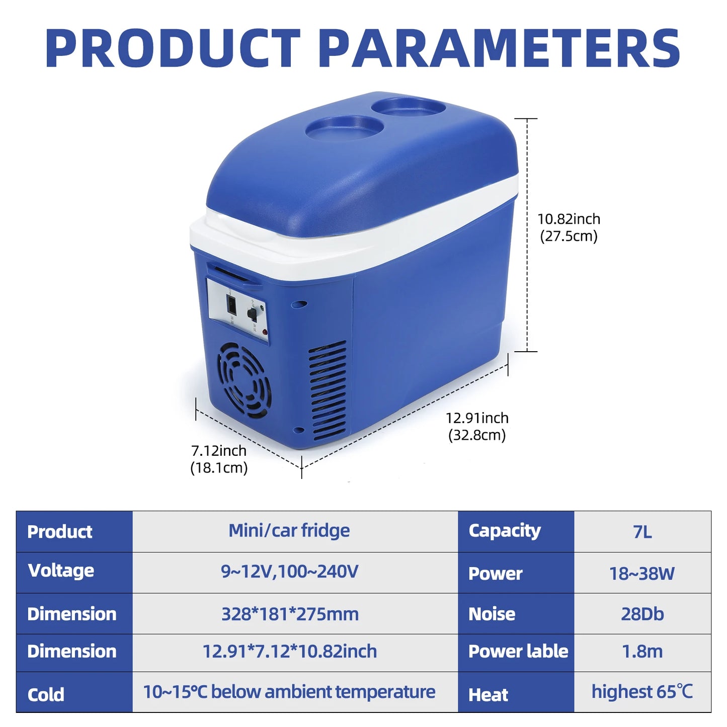 Portable Mini Fridge for Patio