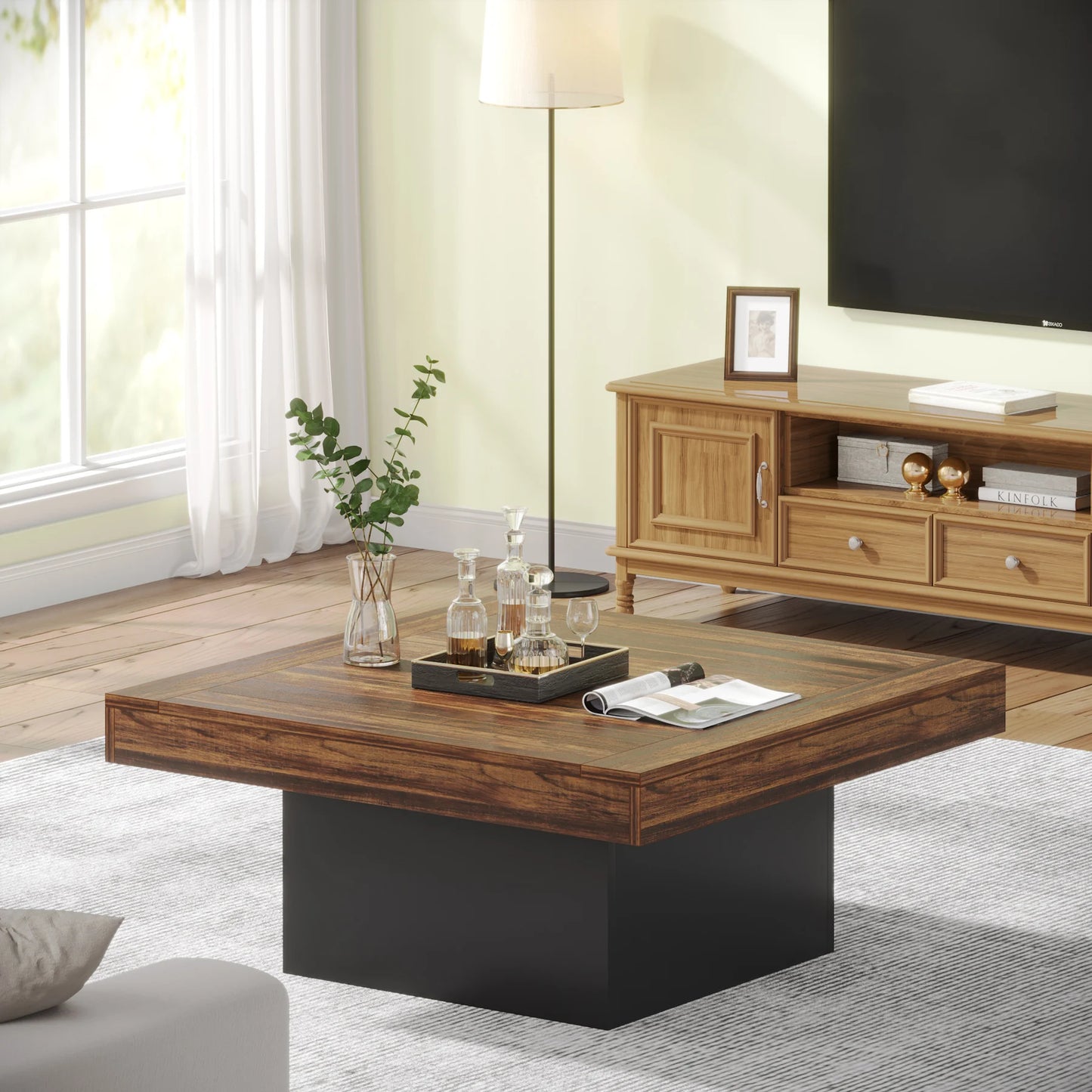 LED Square Coffee Table