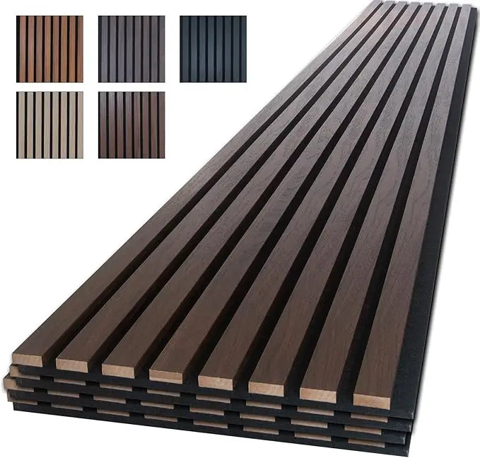 Soundproof Wood Slat Wall Panel for Interior Wall Decor Noise Cancelling