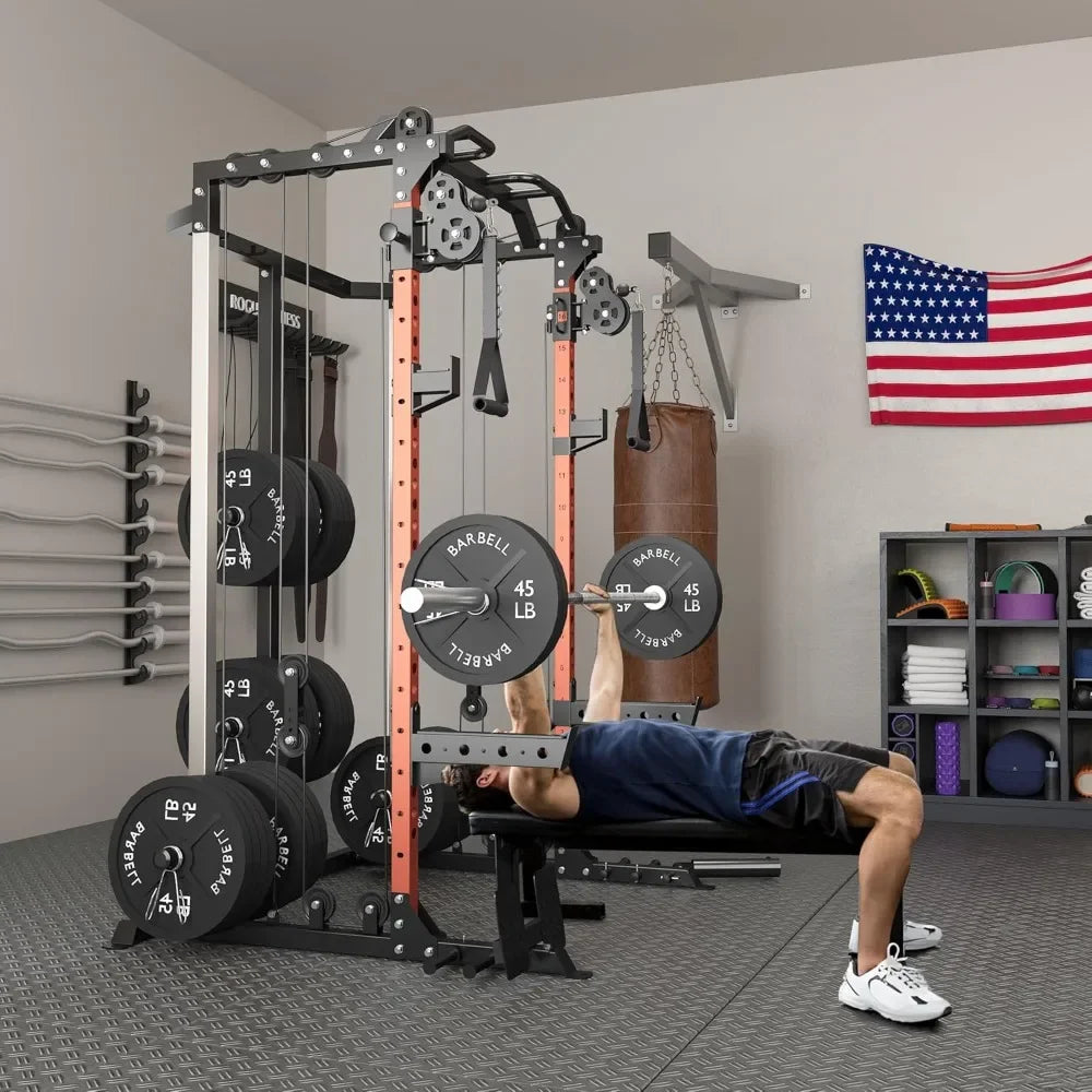 Multi-Function Squat Rack w/ Cable Crossover