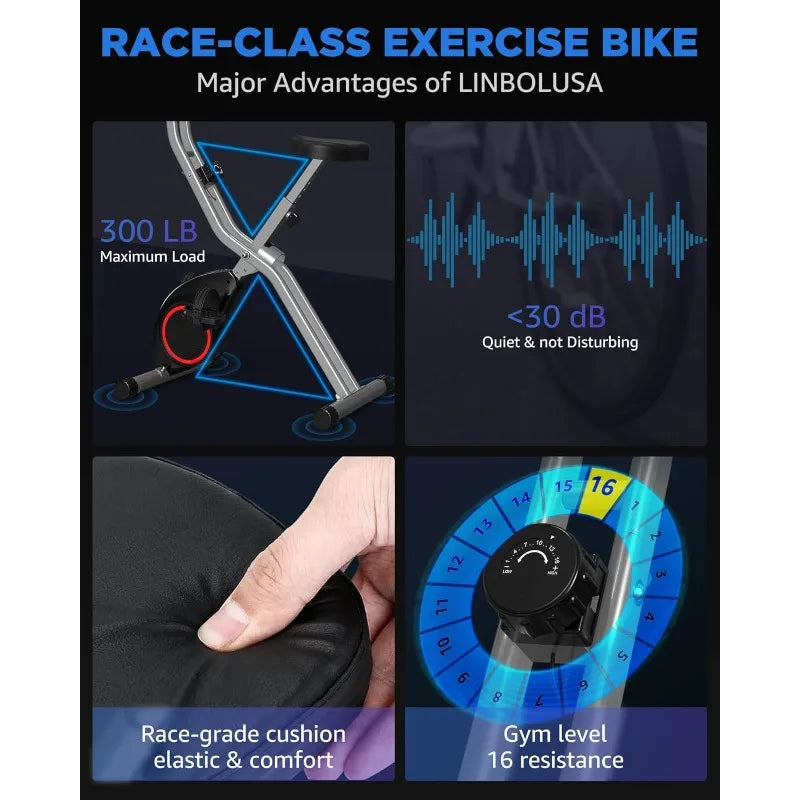 Lightweight Foldable Exercise Bike for Small Places