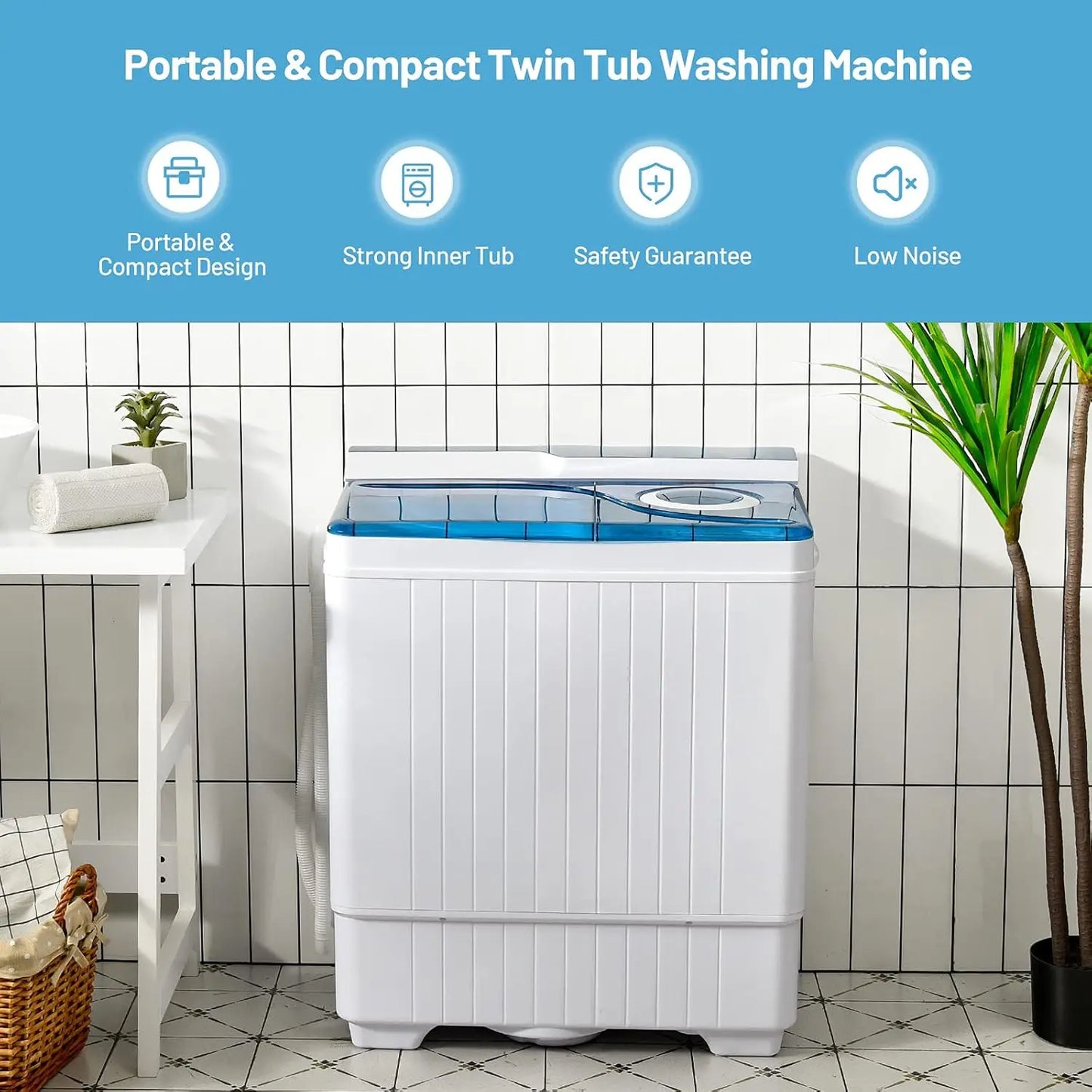 Twin Tub Washer with Spin Dryer