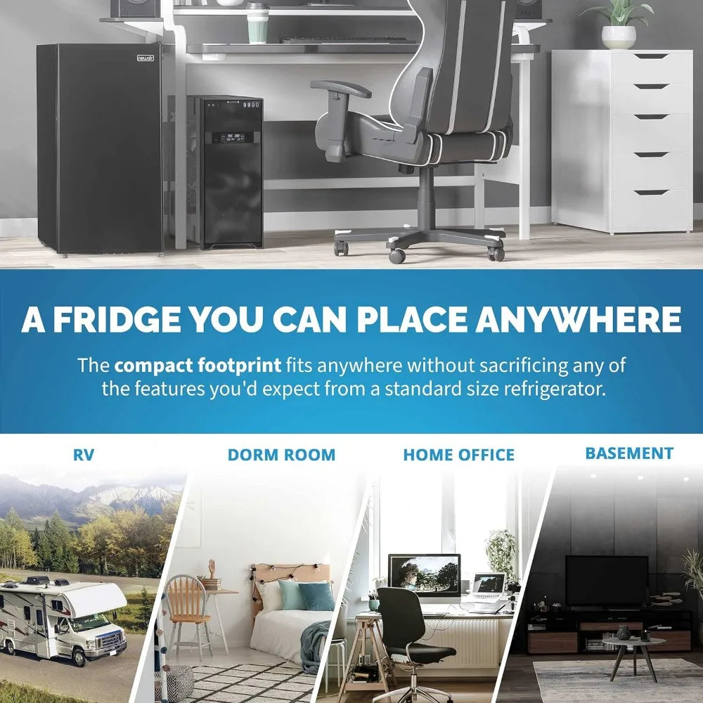 Compact Mini Fridge with Chiller Compartment