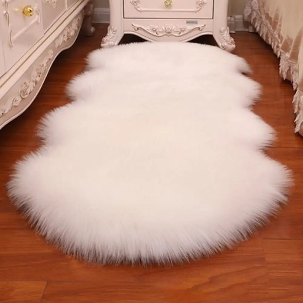 Faux Fluffy Shaggy Rugs Artificial Sheepskin Long Hair Carpet Floor Wool Fluffy Mat