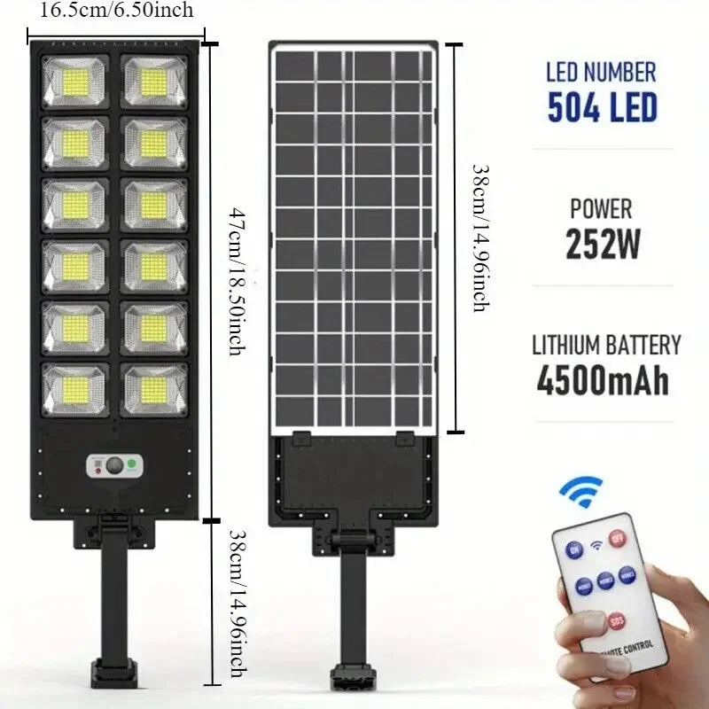 Patio Ultra Powerful Solar Lamp With Remote Control
