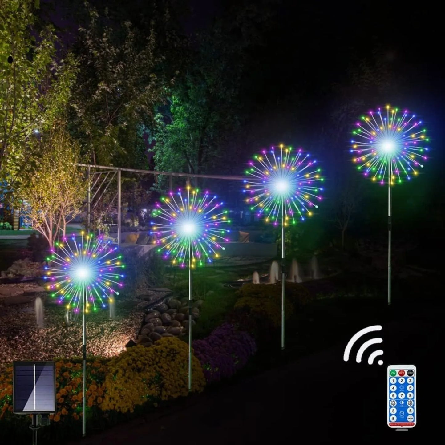 Patio Solar Firework String Lights