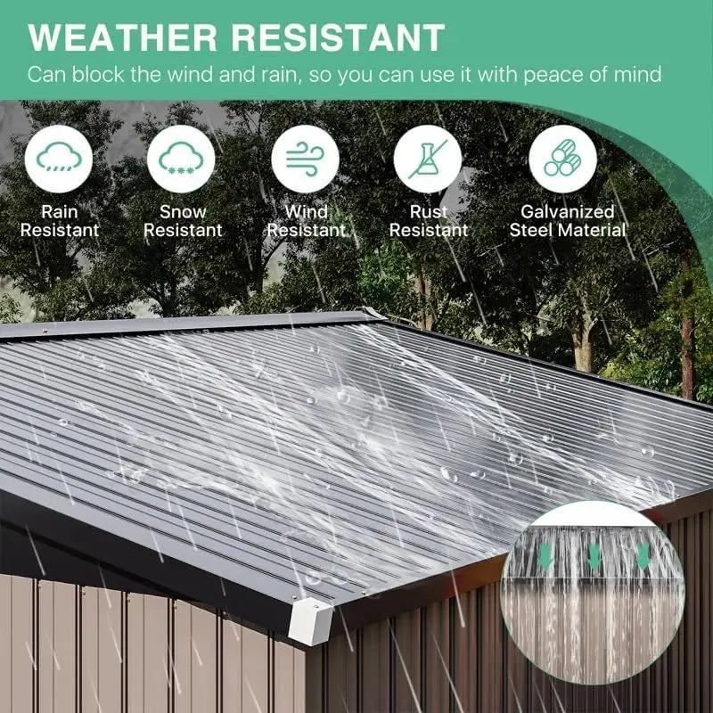 Durable Metal Outdoor Storage Shed