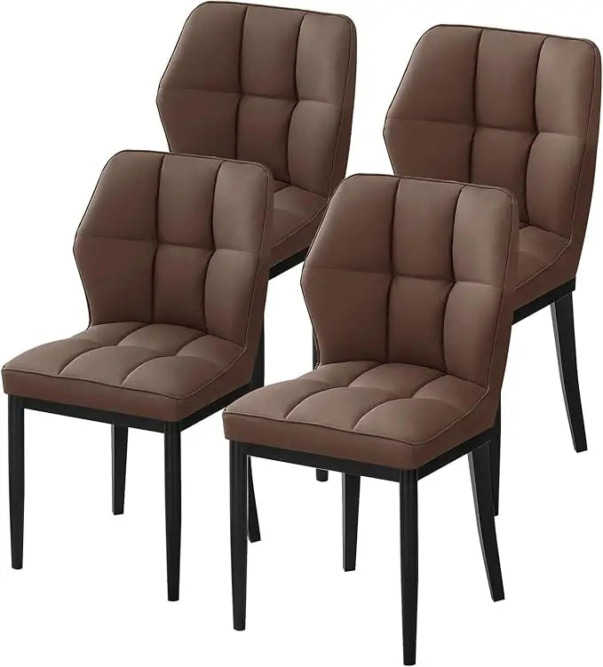 Mid Century Modern Upholstered Dinner Leather Chair