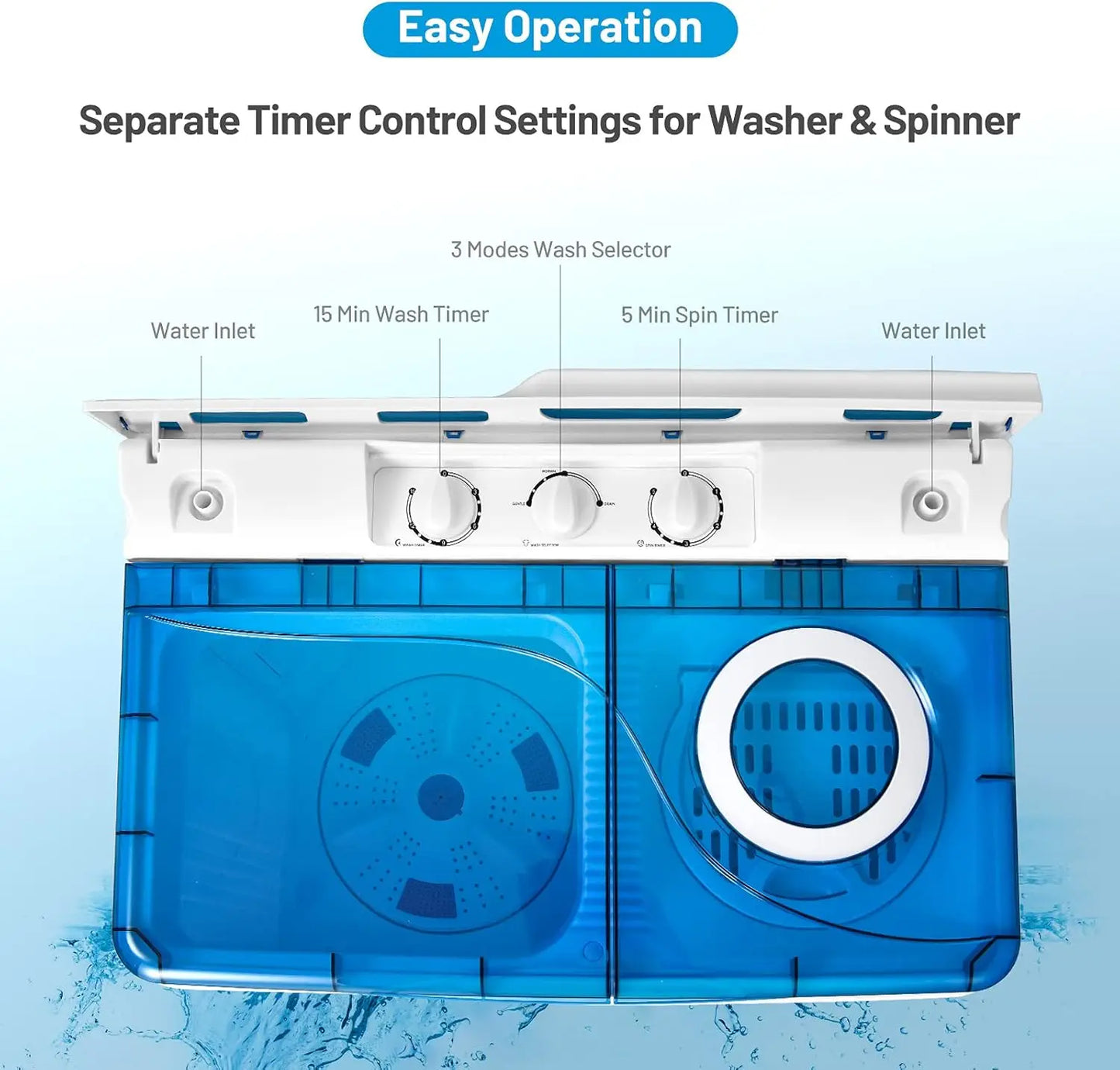 Twin Tub Washer with Spin Dryer