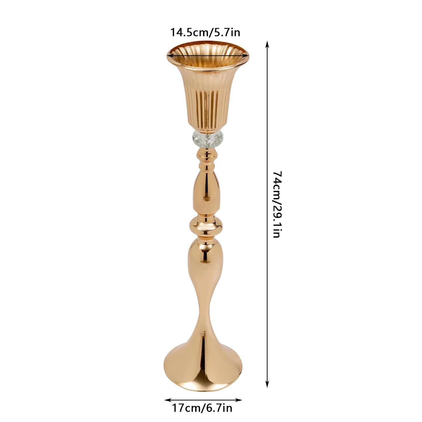 Tall Flower Vases Set of Gold Centerpiece Flower Stand
