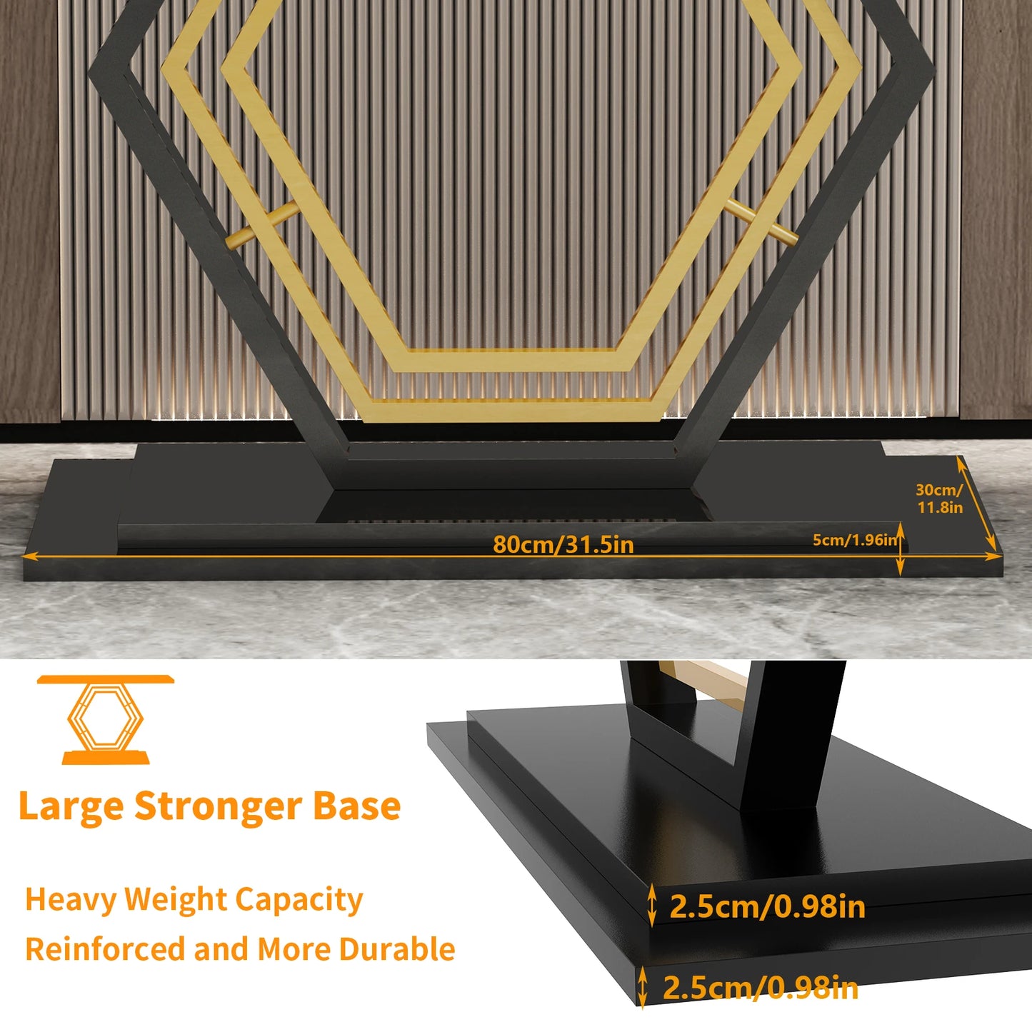 Couch Centered Stone Table Top