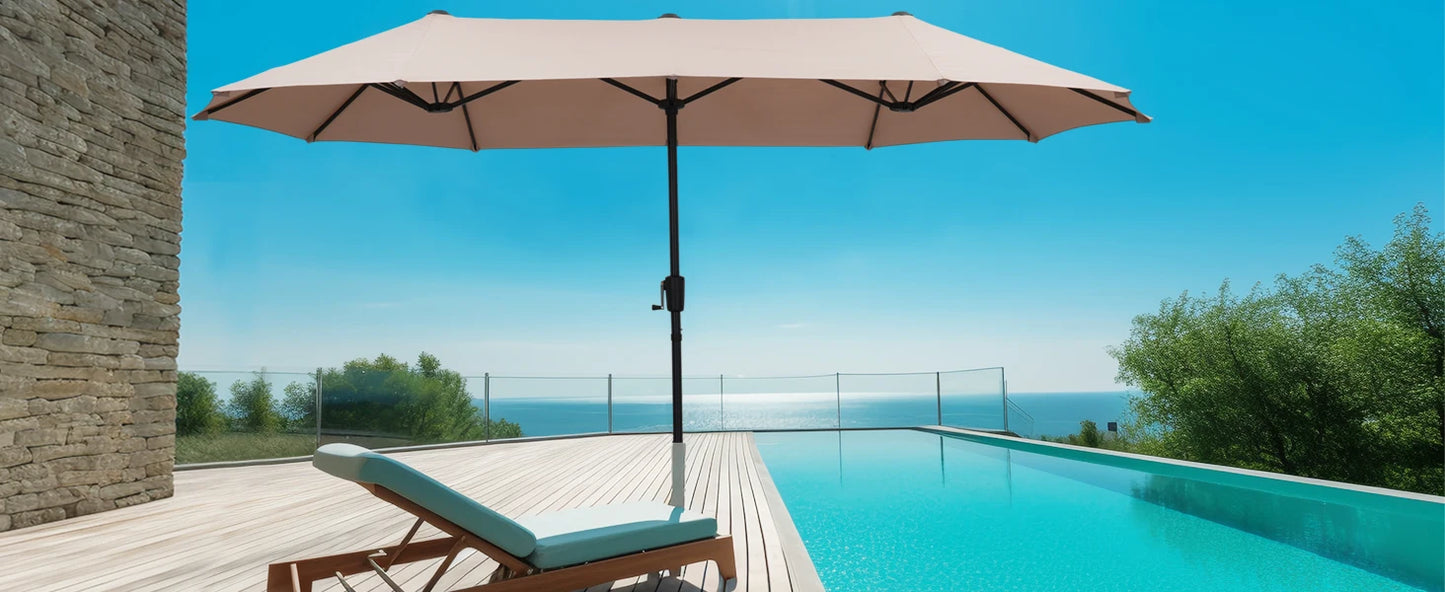Outdoor Double-Sided Extra Large Table Umbrella