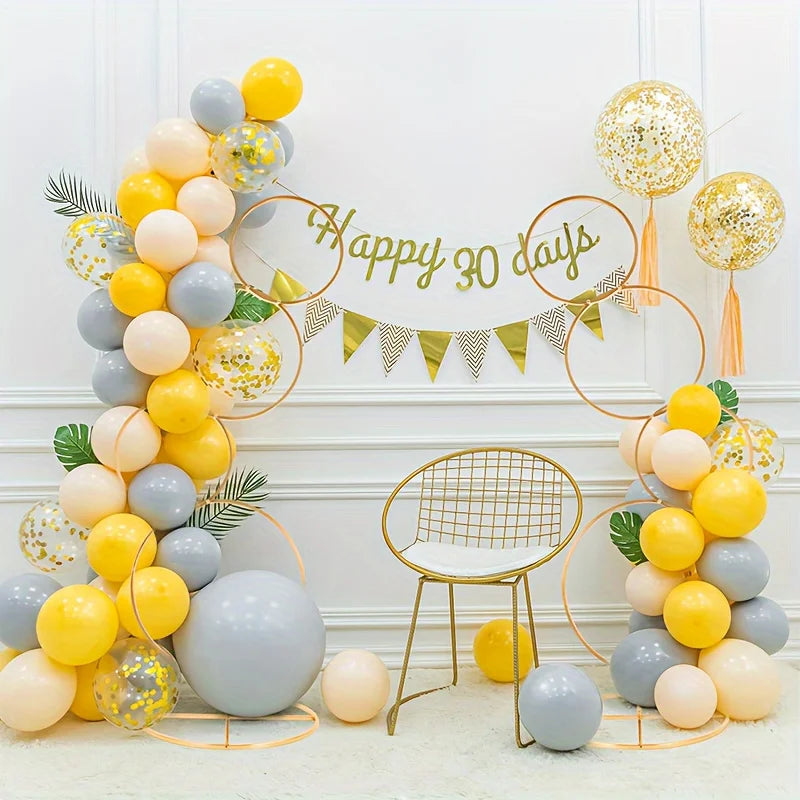 Gold Metal Flower Arch Frame Decoration